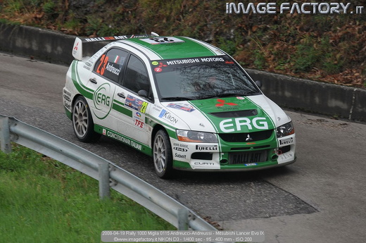2008-04-19 Rally 1000 Miglia 0115 Andreucci-Andreussi - Mitsubishi Lancer Evo IX